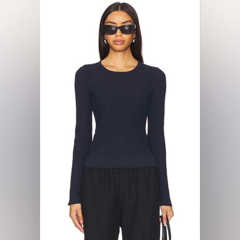 Favorite Daughter The Courtney Top in Navy Blue Size Large NWT